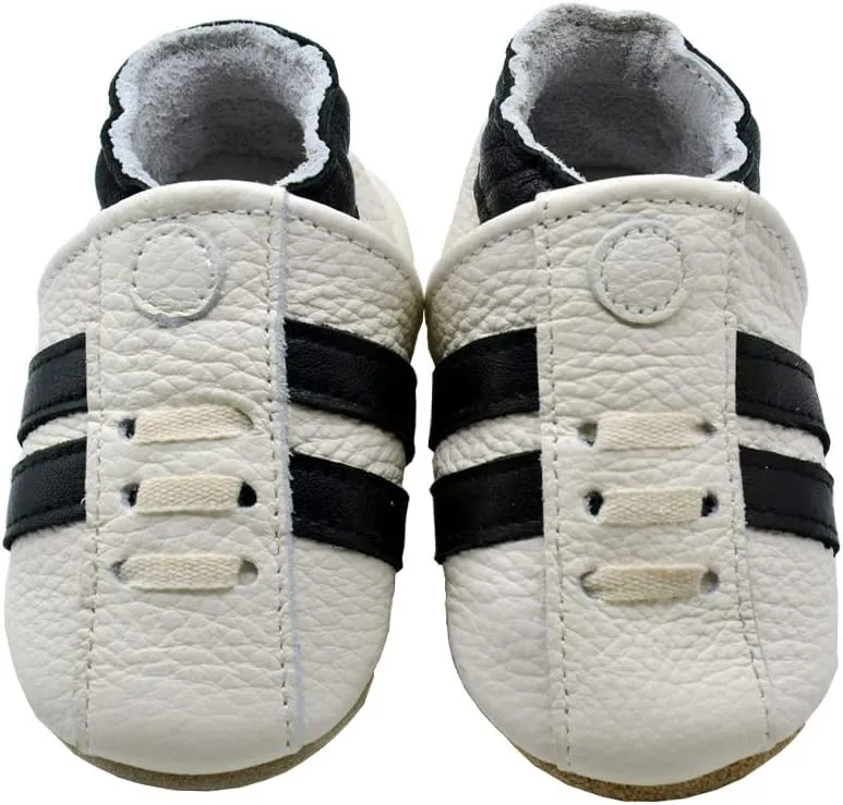 iEvolve Baby Leather Shoes Soft First Walker Shoes Crib Shoes Moccasins for Toddlers