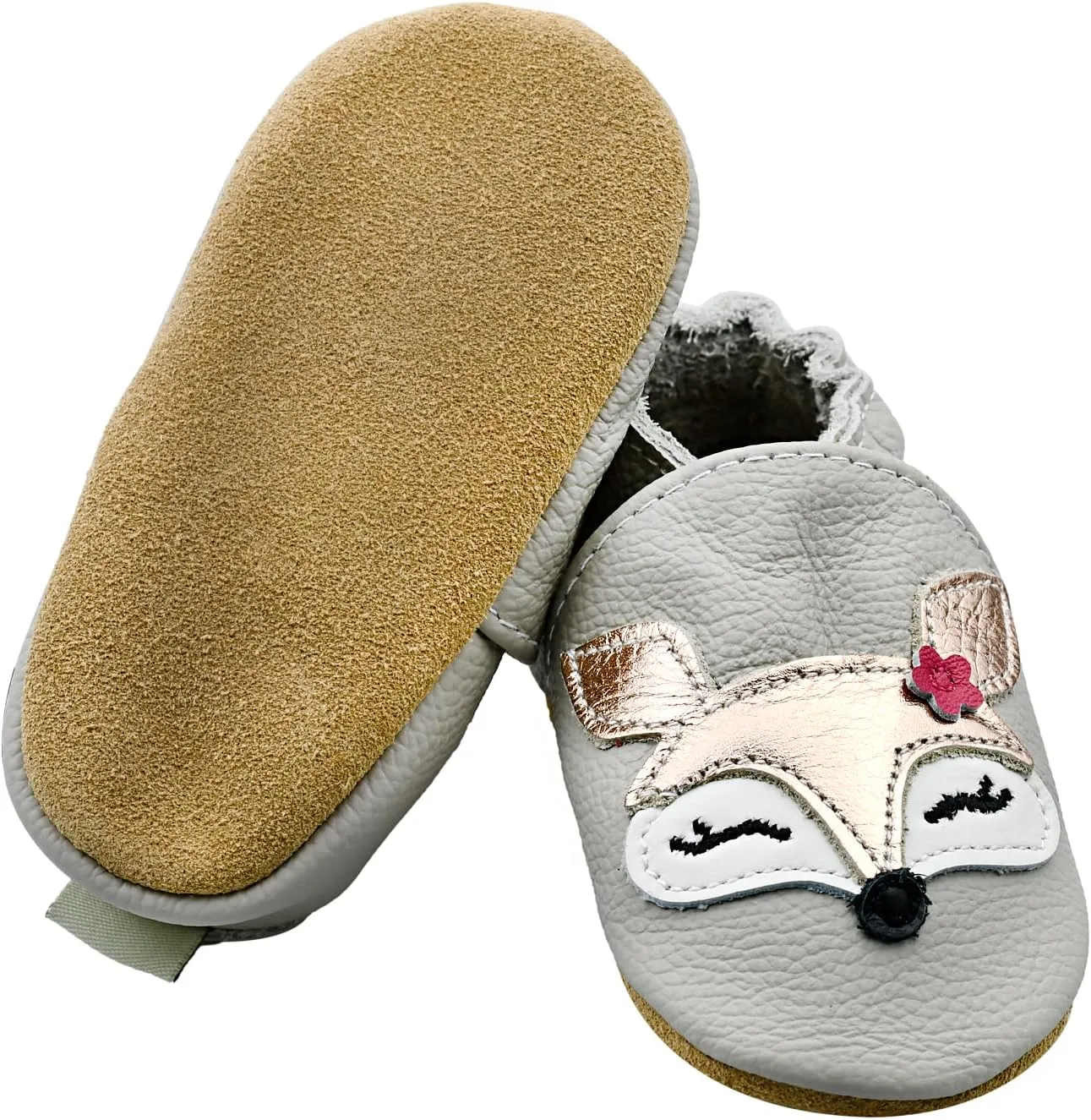 iEvolve Baby Leather Shoes Soft First Walker Shoes Crib Shoes Moccasins for Toddlers