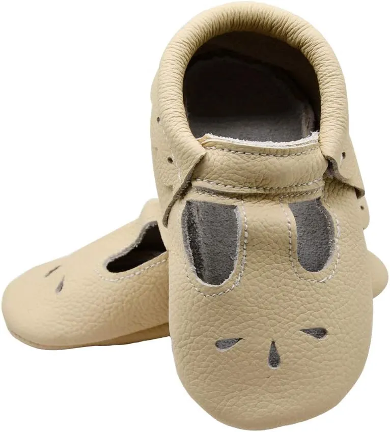 iEvolve Baby Leather Shoes Soft First Walker Shoes Crib Shoes Moccasins for Toddlers