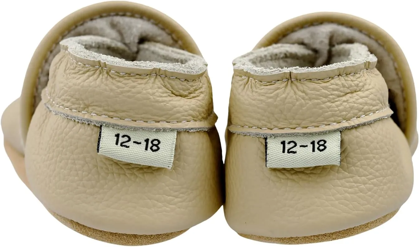 iEvolve Baby Leather Shoes Soft First Walker Shoes Crib Shoes Moccasins for Toddlers