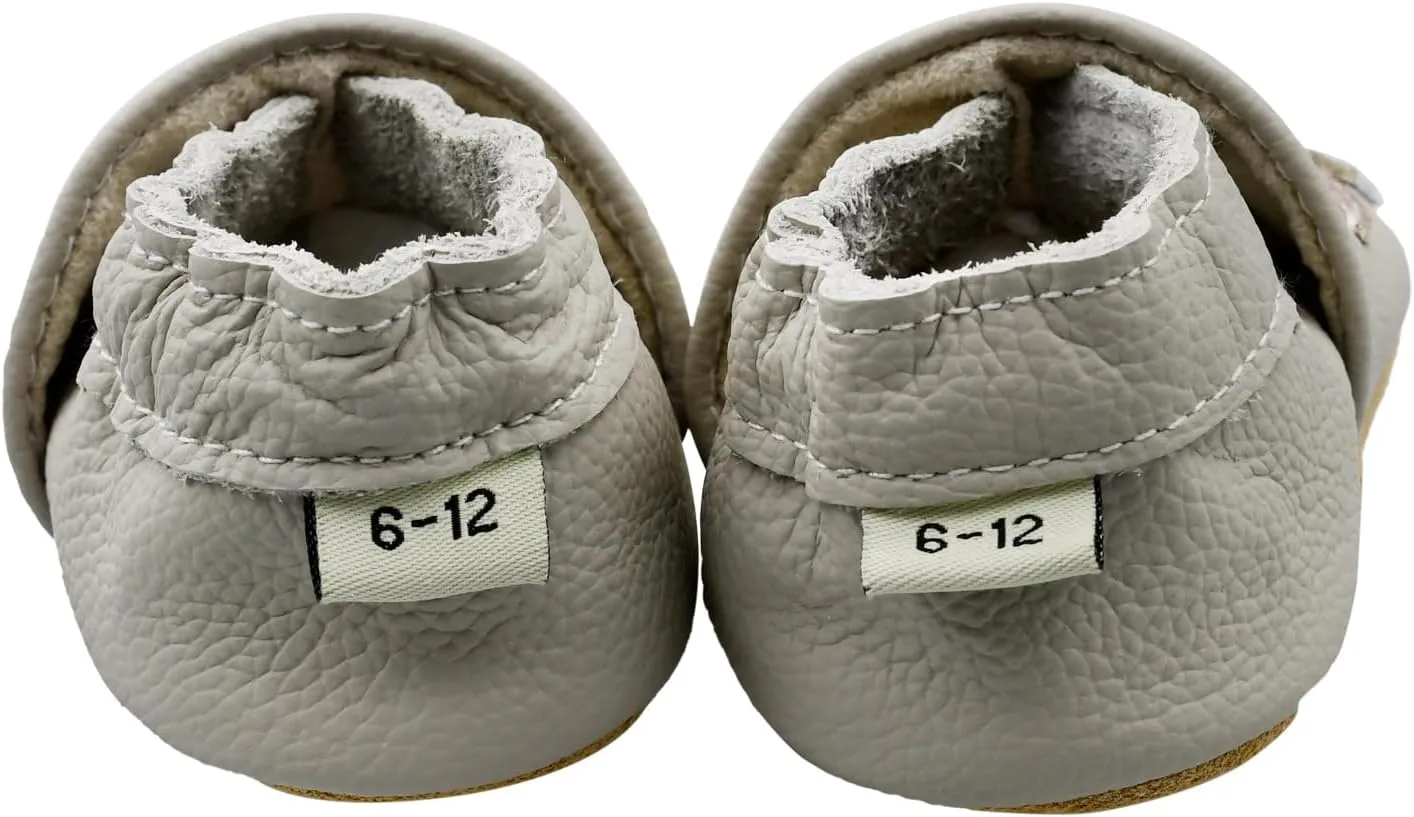 iEvolve Baby Leather Shoes Soft First Walker Shoes Crib Shoes Moccasins for Toddlers