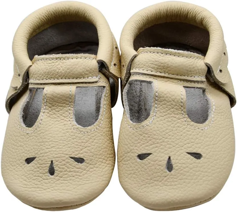 iEvolve Baby Leather Shoes Soft First Walker Shoes Crib Shoes Moccasins for Toddlers
