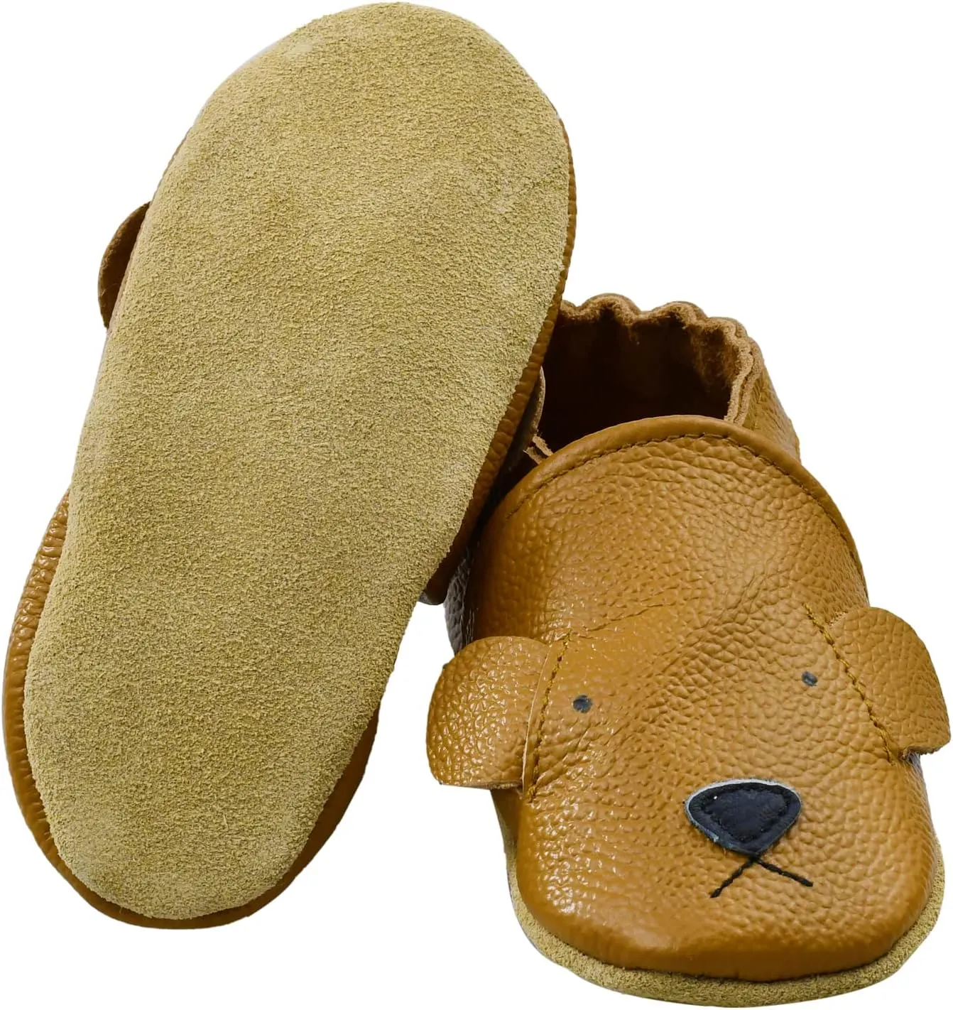 iEvolve Baby Leather Shoes Soft First Walker Shoes Crib Shoes Moccasins for Toddlers