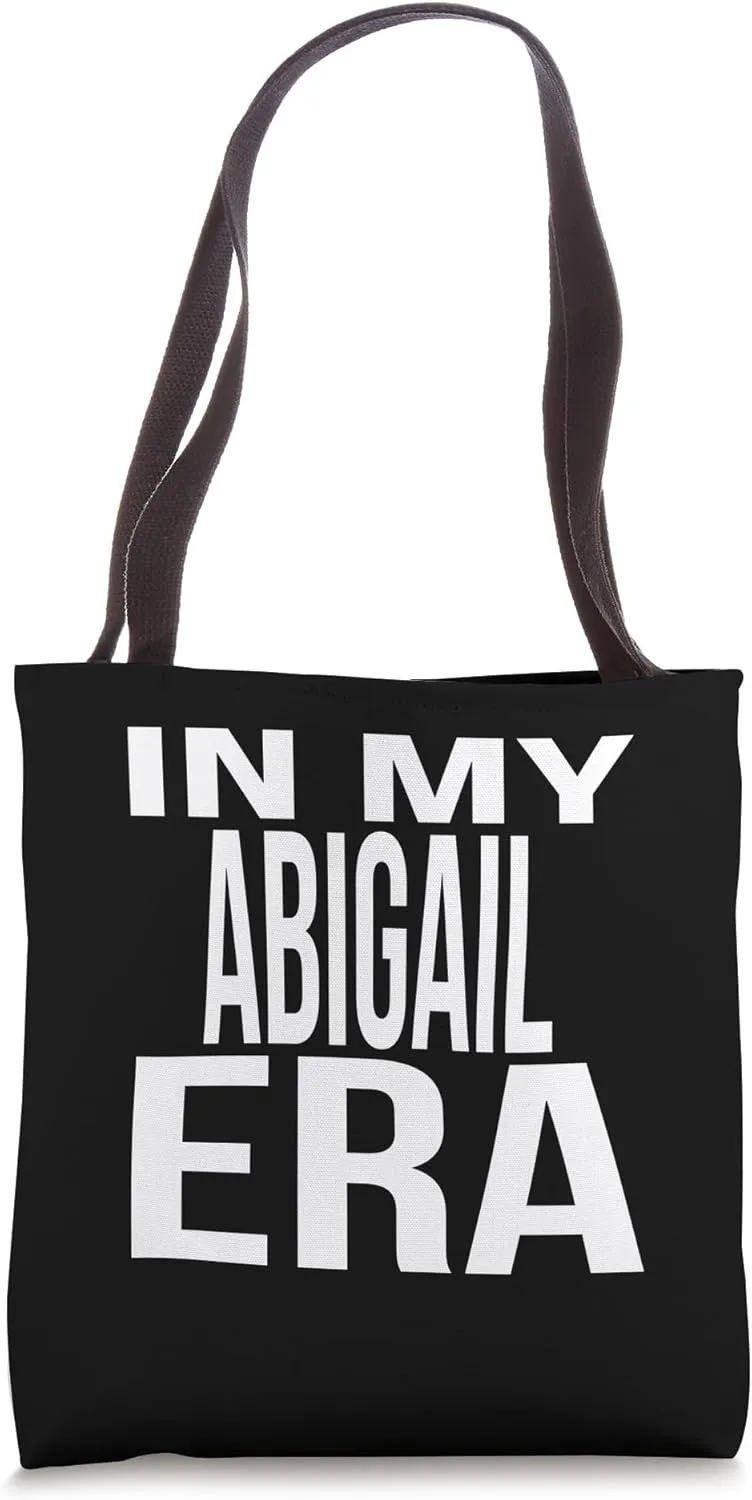 In My Abigail Era Family Reunion Squad First Last Name Tote Bag