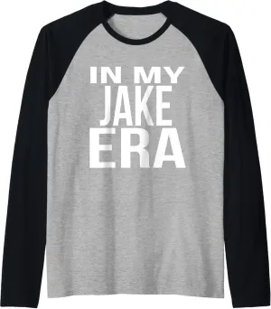 In My Jake Era Family Reunion Squad First Last Name Raglan Baseball Tee