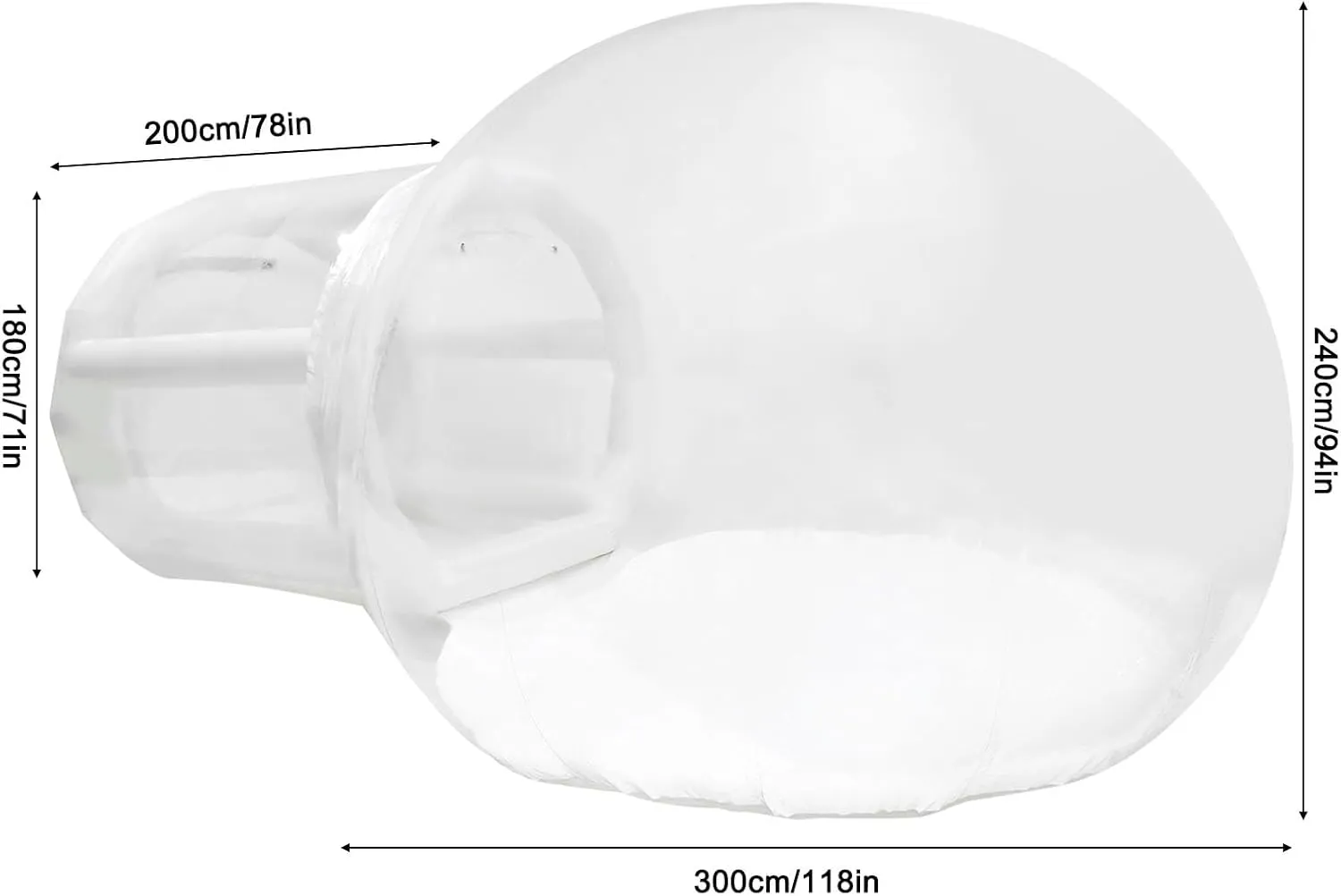 Inflatable Tent Transparent Camping Tent Inflatable Camping Tent Inflatable Bubble Dome Tent with Blower & Air Pump for Camping, Music Festival, Stargazing for 3-5 People