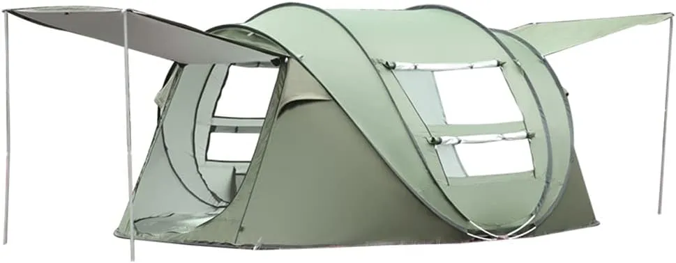 Instant Family Tent for Camping,Hiking & Traveling Automatic Camping Tent 2 Second Setup Pop Up Tent - 2 Big Doors and 2 Mesh Windows