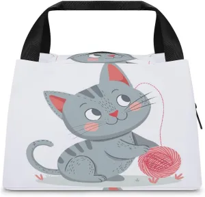 Insulated Bag Handbag,Nose Cat Print Portable Thermal Bag,wear-resistant Insulation Bag,outdoor Insulation Bag