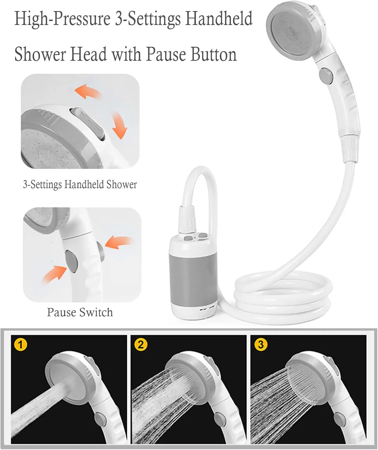 Iron Hammer Portable Shower Camp Shower Rechargeable Shower Camping Shower pet Shower