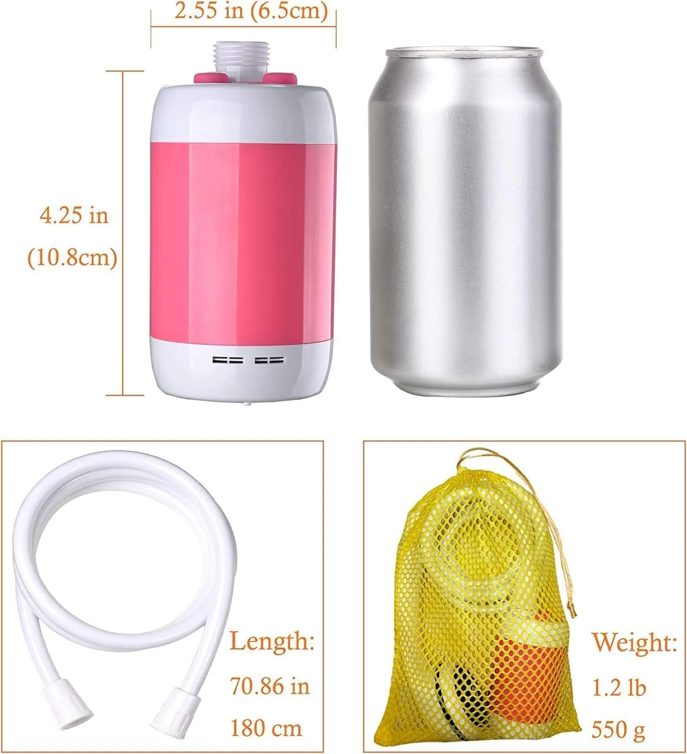 Iron Hammer Portable Shower Camping Shower Outdoor Shower Handheld Electric Shower