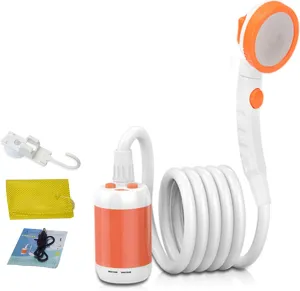 Iron Hammer Portable Shower Electric Shower Camping Shower Built-in 5000mAh Large Capacity Rechargeable Battery-Powered Shower for Indoor or Outdoor Showering Car Washing Pet Bathing