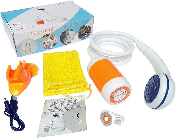 Iron Hammer Portable Shower Electric Shower Camping Shower with Shower Head Shut OFF Valve