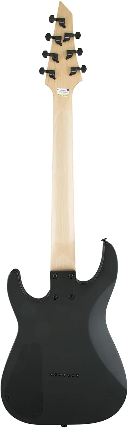 Jackson Dinky Arch Top JS22-7 DKA HT Electric Guitar - Satin Black Bundle with Cable, Tuner, Strap, Picks, and Austin Bazaar Instructional DVD