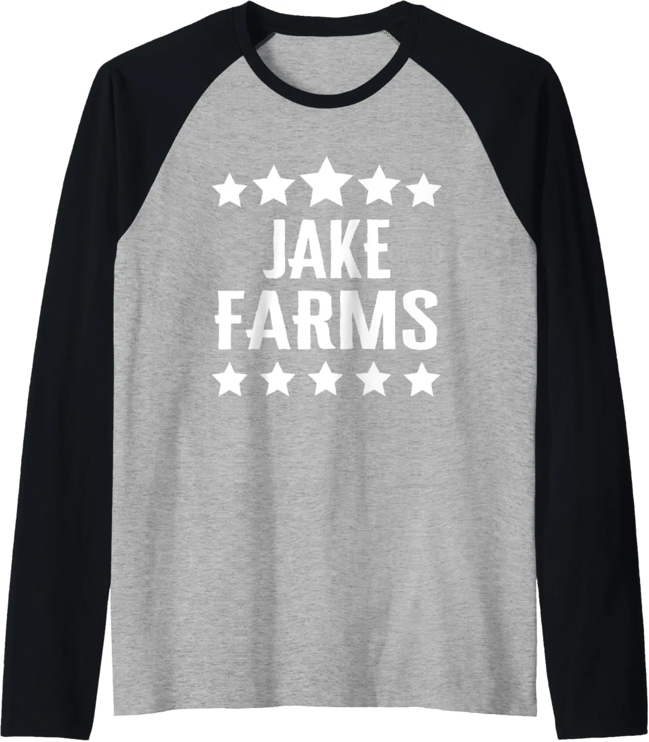 Jake Farms Family Reunion Squad First Last Name Raglan Baseball Tee