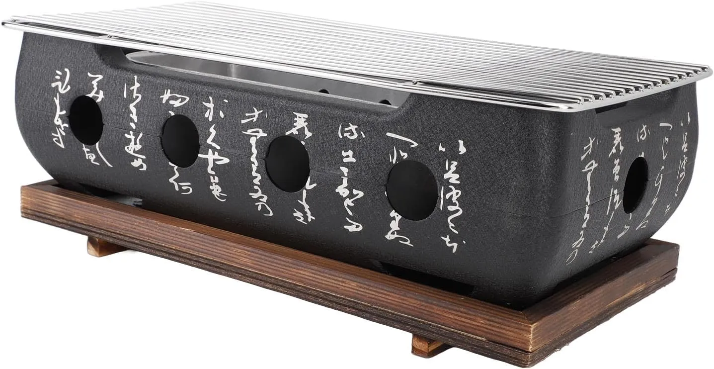 Japanese Style BBQ Grill Stove Quick Heating Versatile Performance Even Cooking with Enjoyable Dining Experience Compact & Portable for Camping Picnicking or Hosting a Backyard (XL)