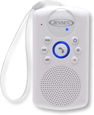 Jensen SMPS-640 Water-Resistant Bluetooth Speaker with Hanging Strap and Rechargeable Battery