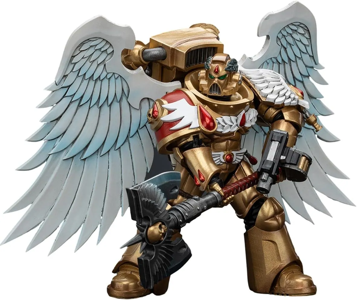 JOYTOY Warhammer 40,000 1/18 Blood Angels Sanguinary Guard with Encarmine Axe Collection Model Birthday Gift 4.8 Inch JT6250