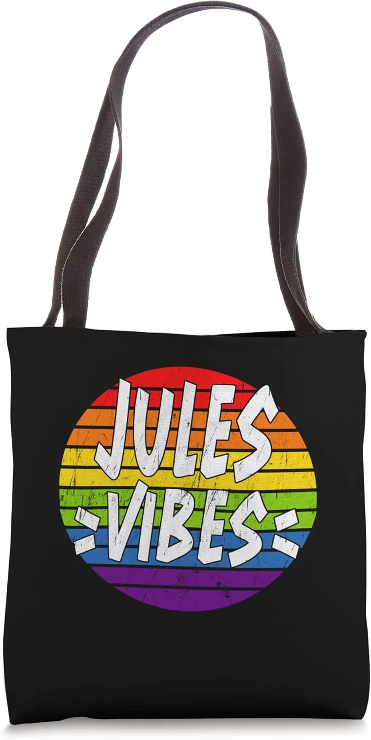 Jules Vibes Matching Squad Family Reunion Last Name Tote Bag