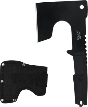 JXE JXO Hatchet, 9.8" Full Tang Camping Axe, Ergonomic Rubber Handle, with Durable Nylon Sheath for Bushcraft and Camping