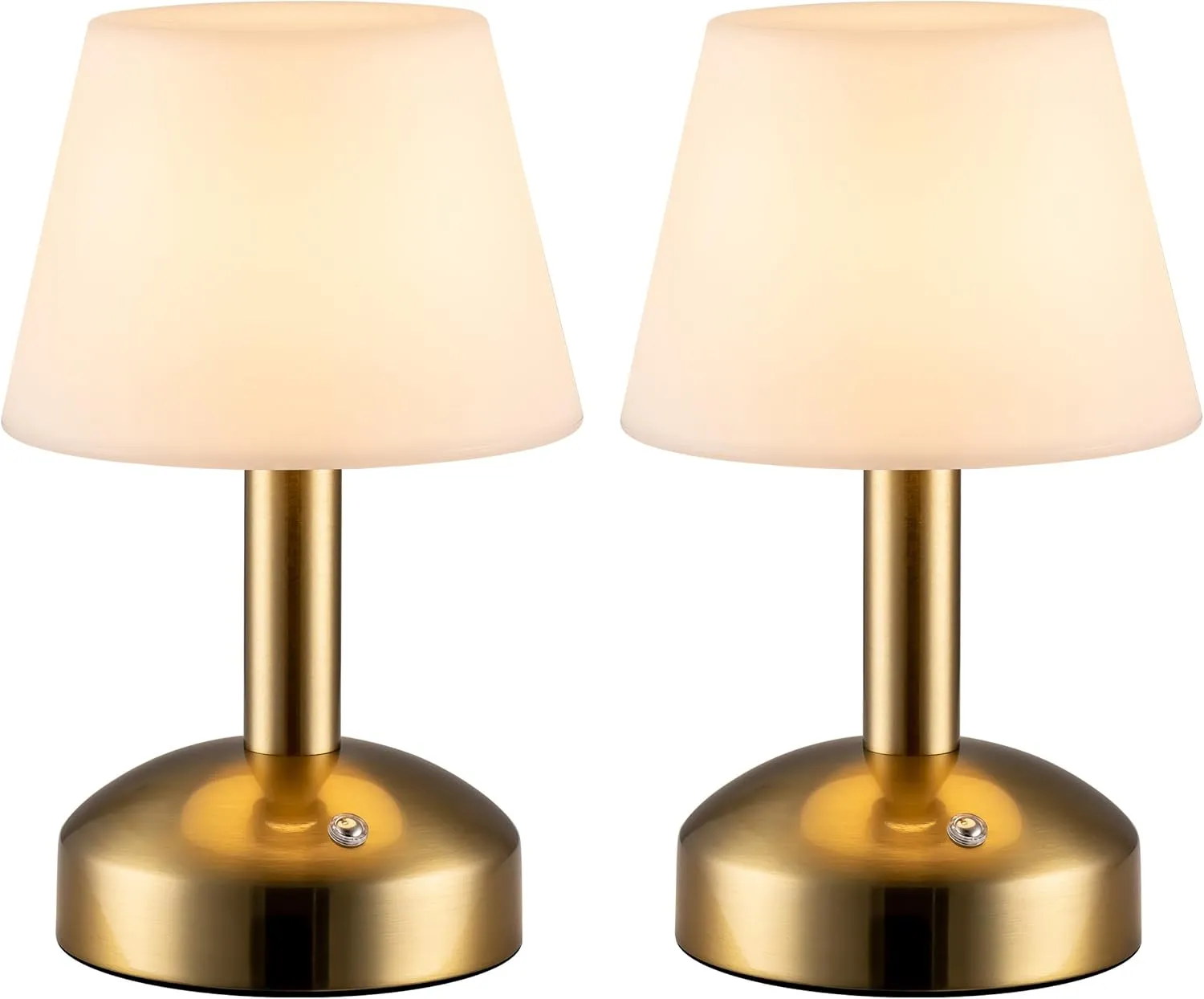 KDG Modern Cordless Small Table Lamps, Outdoor Portable Shower Waterproof LED Dimmable Desk Lamp, 5000mAh Rechargeable Battery Operated Lighting for Restaurant, Bedroom, Bathroom, Night Light (Gold)