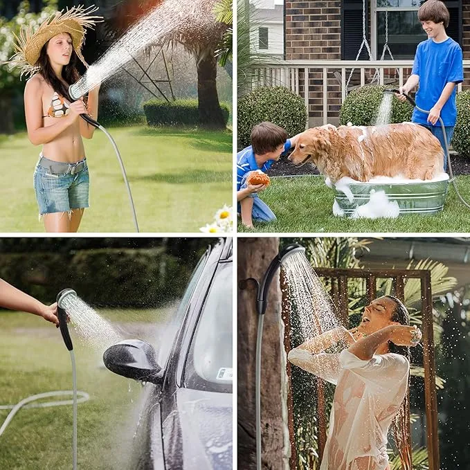 KEDSUM Portable Shower, Portable Camp Shower Pump with Rechargeable Battery, Portable Shower for Camping, Portable Outdoor Shower Head for Camping, Hiking, Traveling(  Handheld Sprayer)