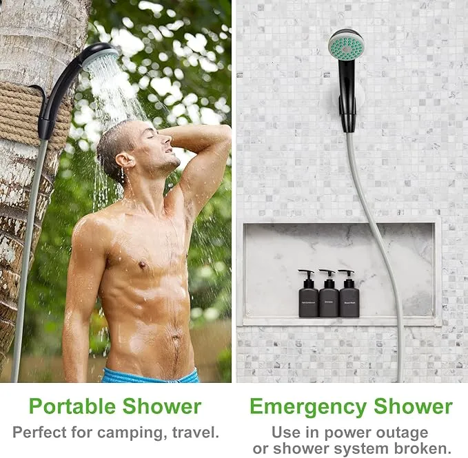 KEDSUM Portable Shower, Portable Camp Shower Pump with Rechargeable Battery, Portable Shower for Camping, Portable Outdoor Shower Head for Camping, Hiking, Traveling(  Handheld Sprayer)
