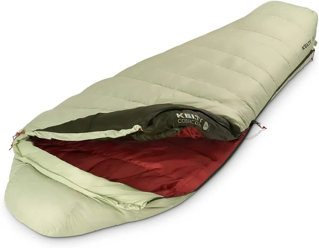 Kelty Cosmic 20 Down Mummy Sleeping Bag for Backpacking, Campers, 550 Fill Power, Recycled Fabrics with PFAS-Free DWR, Designed in Sunny Colorado,