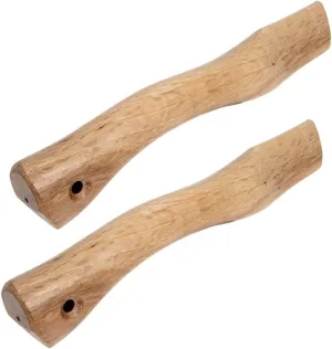 Kisangel 2pcs Wooden Axe Handle Ergonomic Slip Grip Replacement Accessory for Firewood and Camping Axes Design for Enhanced Performance