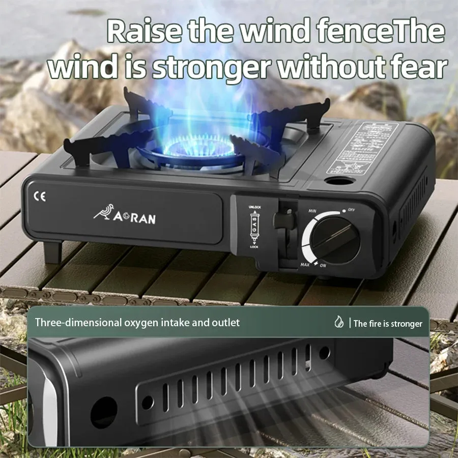 Kitchen Outdoor for Barbecue Stove Camping Fire Household High Stove Grill Cassette Exclusive discounts Outdoor Stove Suitable Portable Machine learning Gas 2900W