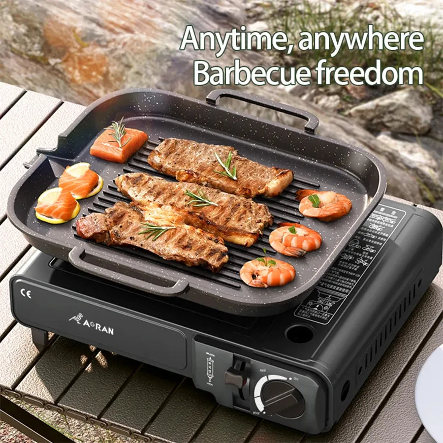 Kitchen Outdoor for Barbecue Stove Camping Fire Household High Stove Grill Cassette Exclusive discounts Outdoor Stove Suitable Portable Machine learning Gas 2900W