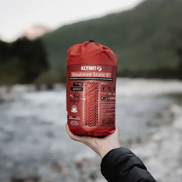 Klymit Insulated Static V Sleeping Mat - Brick Red