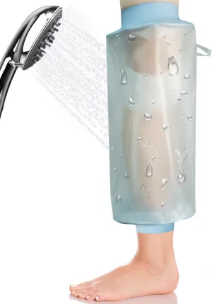 Knee Cast Cover for Shower, Waterproof Knee Cast Covers for Shower, Soft Comfortable Cast Protector for Shower Leg Adult, Reusable Cast Shower Cover Leg, Elastic Cast Bag for Bandage, Wounds
