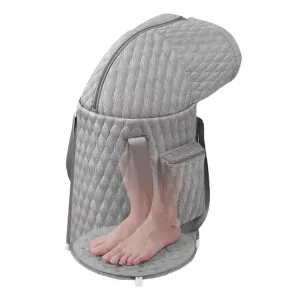 Knee Height Portable Foot Bath, Foldable Foot Soaking Bucket with Handle, Foot Spa for Men And Women, Travel Foot Bath Foot Washing Bag, Foot Care Foot Bath Bucket,Gray