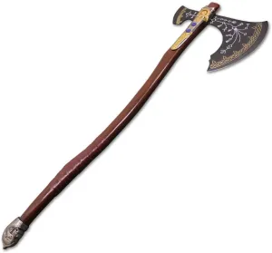 Kratos Axe, Daedalus Axe - Medieval Viking Sword, Wooden Handle for Hunting and Camping