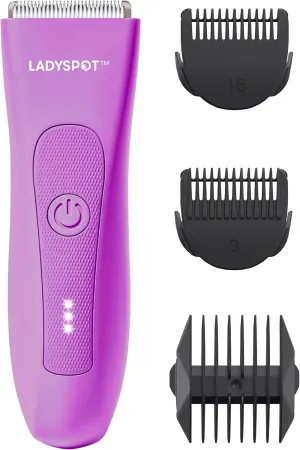 LADYSPOT™ Pubic Groin Hair Shaver for Women (Lavender-Mist Female-Version), Replaceable Ceramic Blade Heads, Waterproof Wet/Dry Shaver, 90 Minutes Shaving