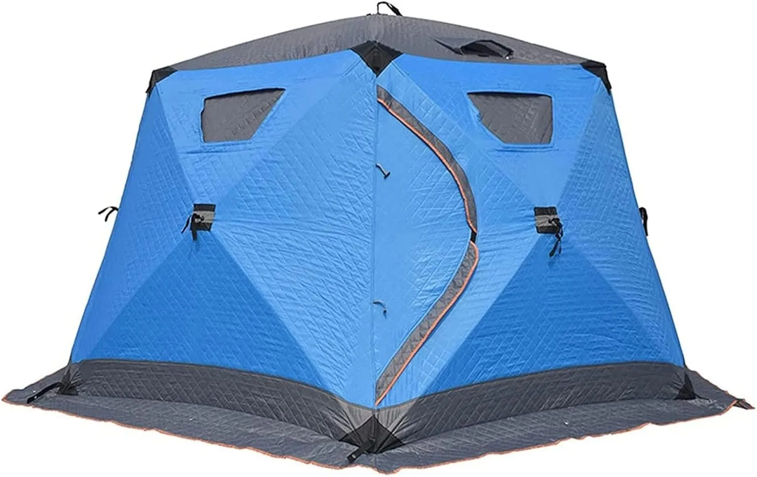 Large Space Ice Fishing Tent Winter Fishing Shelter Camping Padded Breathable Windproof Thickened Cotton Warm Tent 5-6 Person