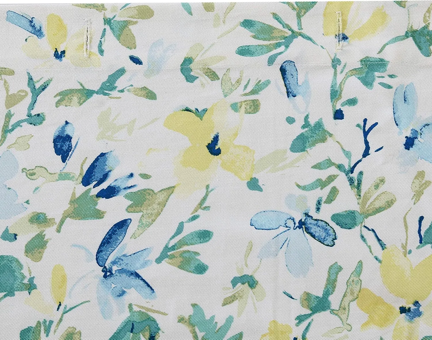 Laura Ashley - Shower Curtain, Lightweight Cotton Curtain, Floral Print, Dorm Essentials (Nora Blue, 72" x 72")