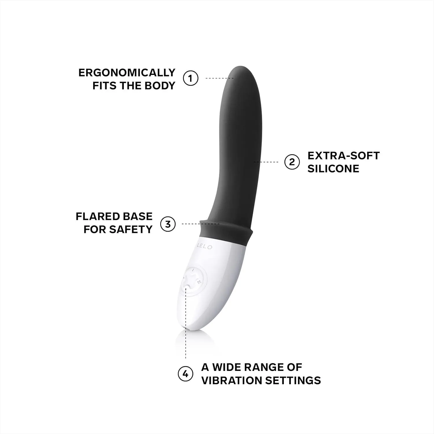 LELO Billy 2 Vibrating Prostate Massager, Anal Vibrator for Men with 8 Pleasure Settings, Smooth and Rechargeable Anal Plug, Anal Toys for Men, Mens Prostate Toy, Black