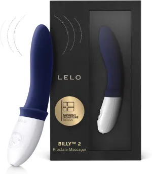 LELO Billy 2 Vibrating Prostate Massager, Anal Vibrator for Men with 8 Pleasure Settings, Smooth and Rechargeable Anal Plug, Anal Toys for Men, Mens Prostate Toy, Deep Blue