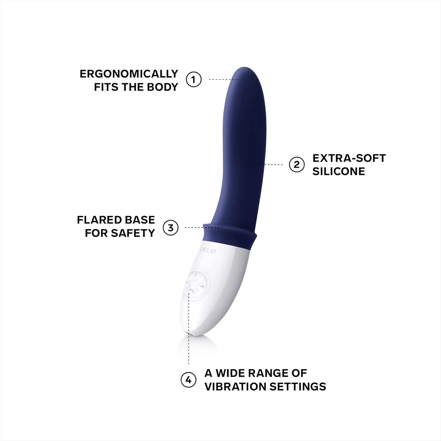LELO Billy 2 Vibrating Prostate Massager, Anal Vibrator for Men with 8 Pleasure Settings, Smooth and Rechargeable Anal Plug, Anal Toys for Men, Mens Prostate Toy, Deep Blue