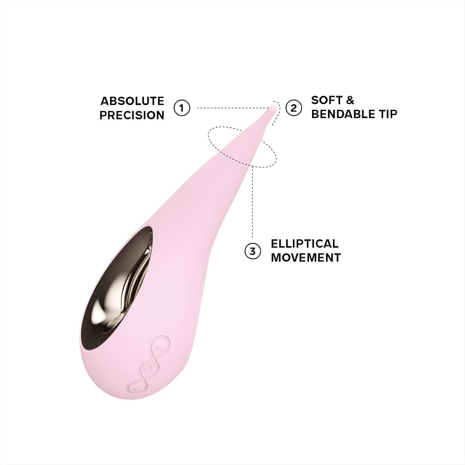 LELO DOT Clitoral Pinpoint Vibrator for Women, Adult Sex Toy with Elliptical Motion and 8 Pleasure Settings, Clitoral Stimulator Adult Toy, High Frequency Personal Vibrator and Clit Toy, Pink