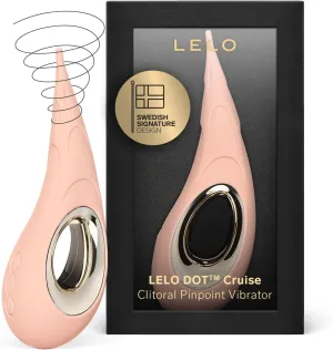 LELO DOT Cruise High Frequency Clitoral Vibrator With Elliptical Motion 8 Pinpoint Vibrator with Cruise Control Technology, Female Sex Toys, Peach Please
