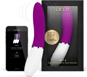 LELO LIV 3 App-Controlled G-Spot Vibrator for Women with 8 Settings, Curved Shape Female Vibrator Sex Toys, Waterproof, Deep Rose