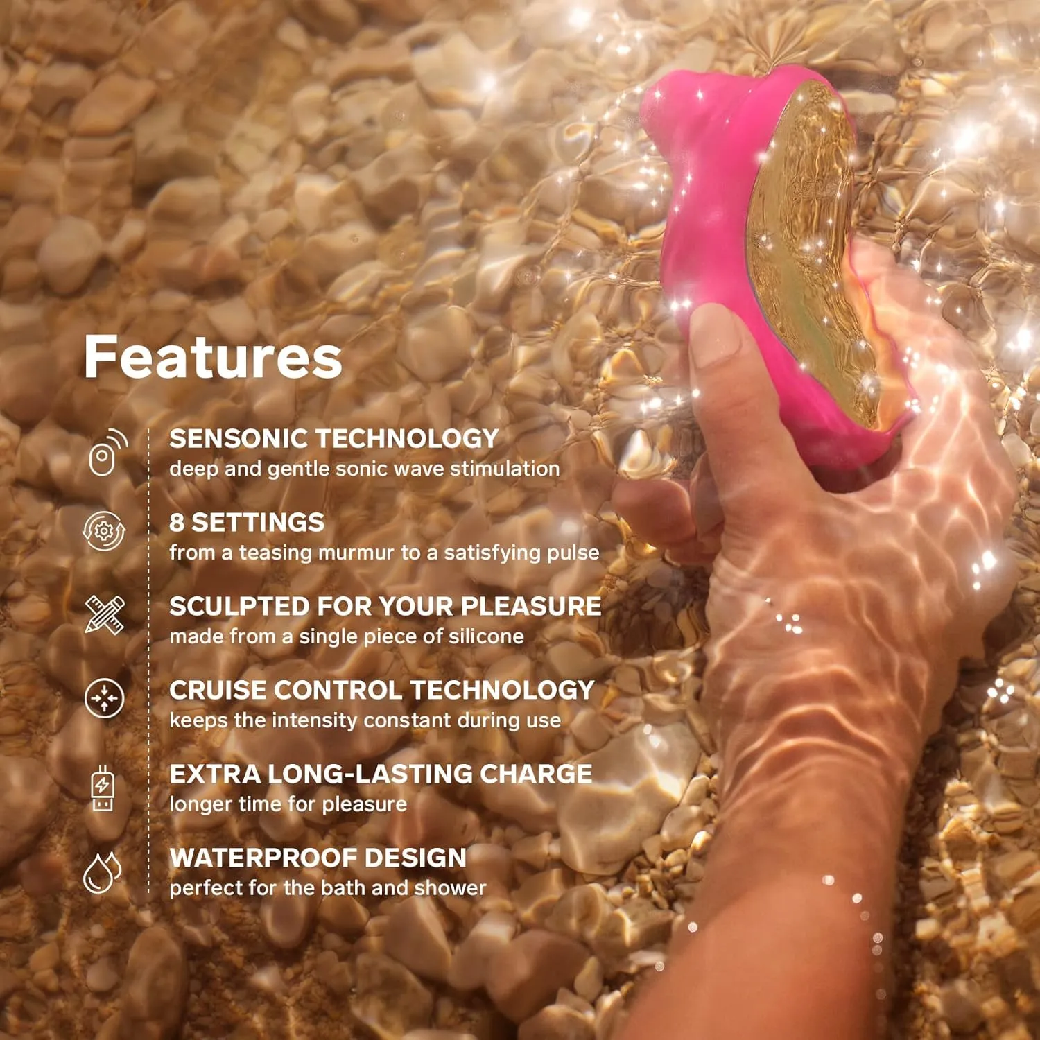 LELO SONA Cruise Suction Vibrator for Enhanced Pleasure, Waterproof and Rechargeable Clit Sucker Sex Toy for Women, Clitoris Stimulator, Black