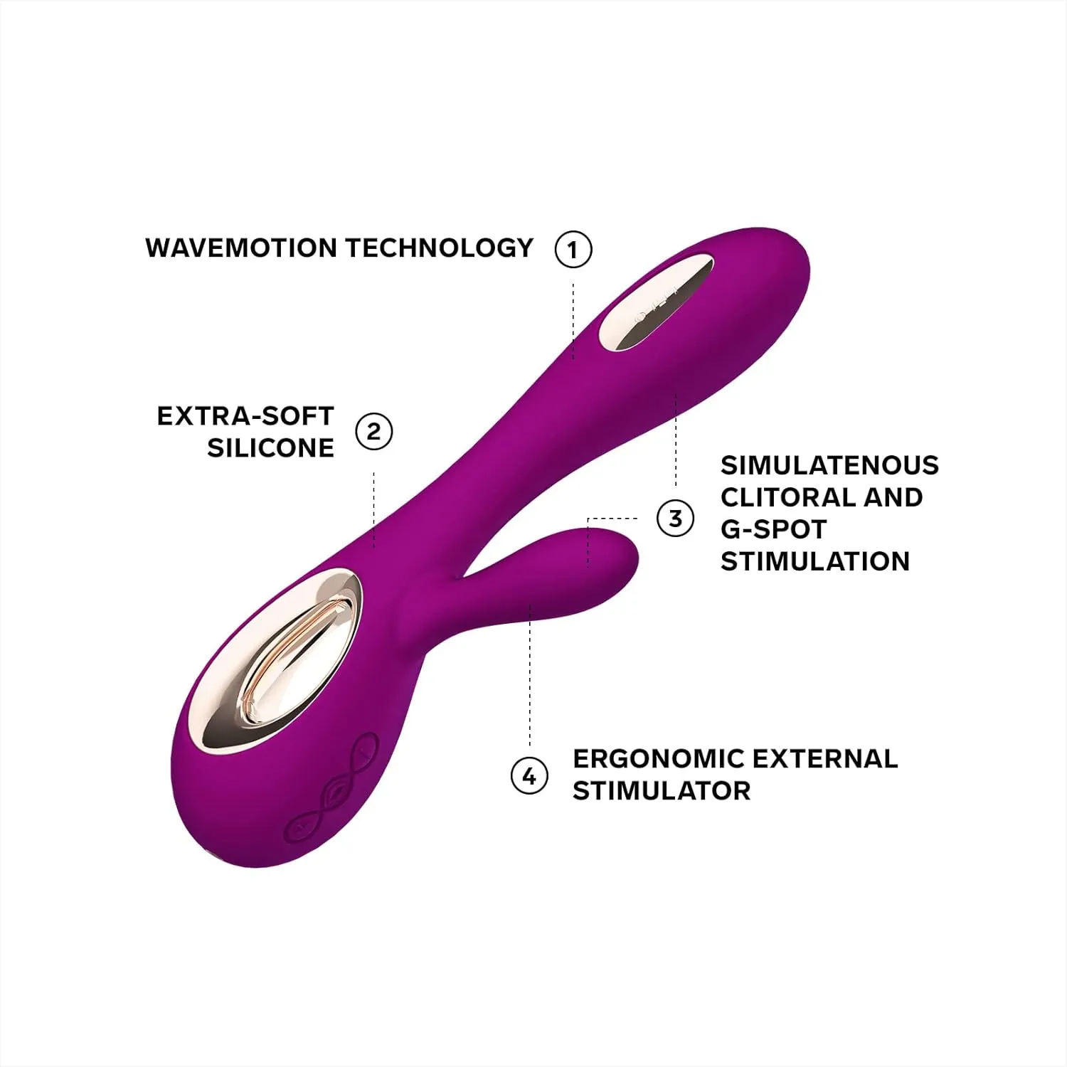LELO Soraya Wave Luxurious G Spot Rabbit Vibrator Sex Toy, Vibrators for Women with Unique WaveMotion Technology Thrusting Vibrator for a Full Body Pleasure Experience, Adult Sex Toy, Deep Rose
