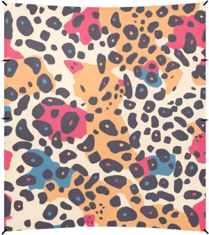 Leopard Print Pattern A Seamless Repeating Pattern Design A Flat Vector Graphic Simple and Minima Foldable Beach Canopy UPF50 Easy Setup Sun Shelter with Sturdy Poles, Sandbags and Shovel for