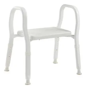 Lightweight Aluminium Shower Stool - with optional backrest attachment