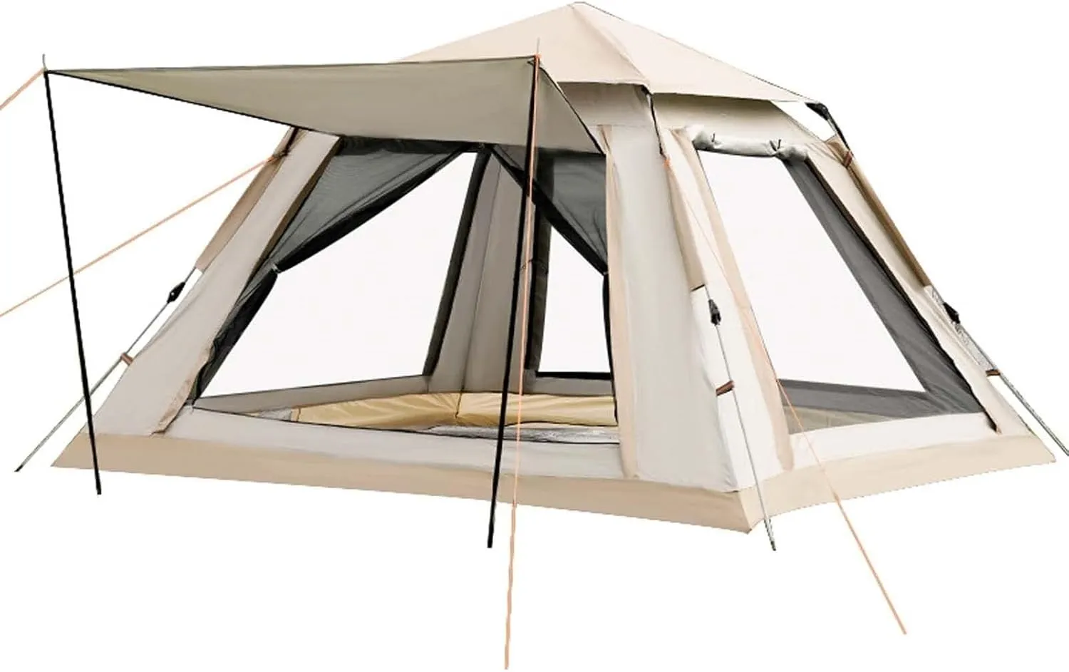 Lightweight Pop Up Camping Tent for 2/4/6 People, Instant Setup Waterproof, UV Protection, Windproof with Mesh Windows, Portable Backpacking Tent for Hiking, Outdoor, Family Adventures