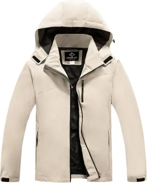 Lightweight Waterproof Jackets with Detachable Hood for Men