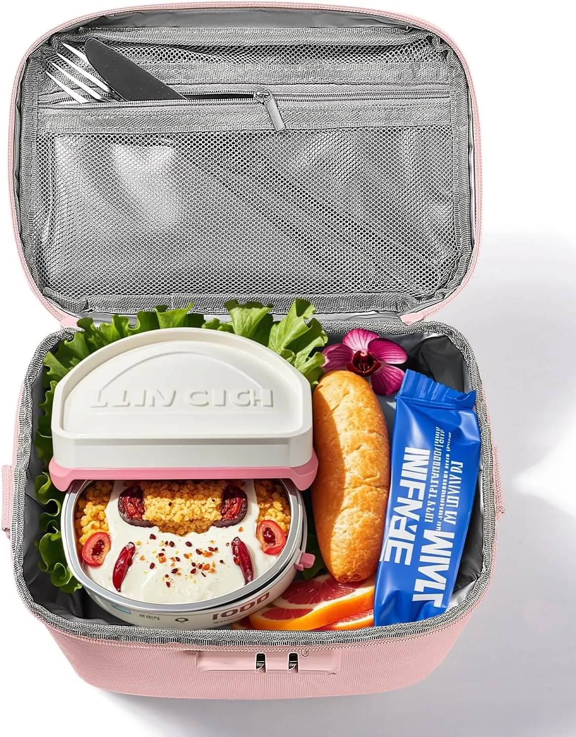 Lockable Lunch Box for Women - Insulated Waterproof Leakproof Lightweight Reusable Lunch Bag Cooler with Combination Lock Shoulder Strap for Work Picnic - Teacher Mothers Day Christmas Birthday Gifts